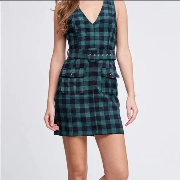 emory park | Dresses | Emory Park Green Plaid Dress Size Small | Poshmark